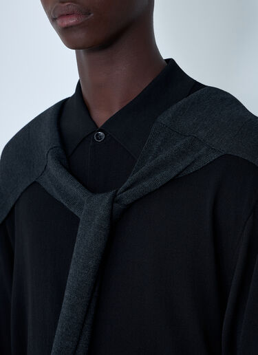 Lemaire Trompe L'oeil Scarf Black lem0162019