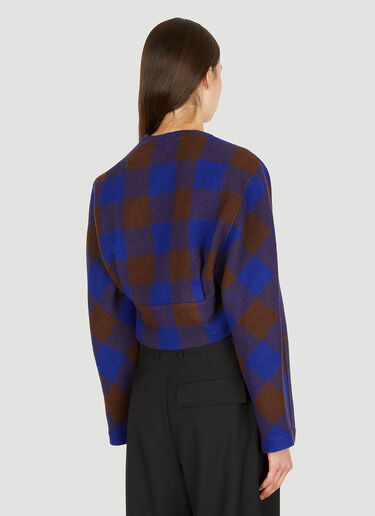 Checked Wrap Top Lemaire Checked Wrap Top Blue lem0250018