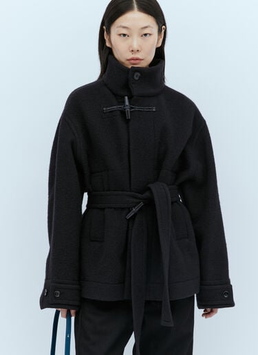 Lemaire Short Cotton Duffle Coat Black lem0254001
