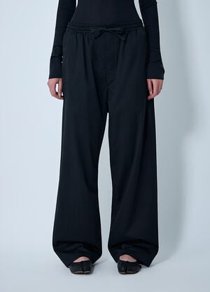 Lemaire Lightweight Cotton Satin Pants Black lem0262003