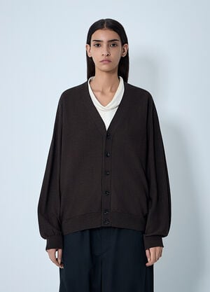 Lemaire Asymmetric Cardigan Brown lem0262008