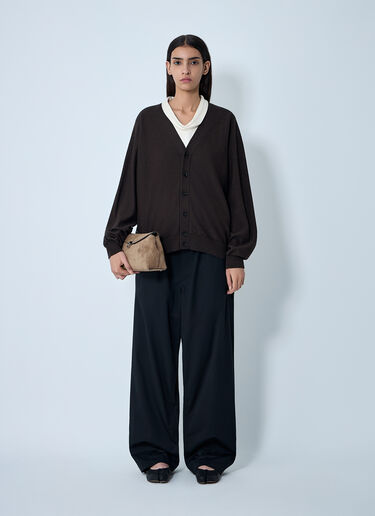 Asymmetric Cardigan Lemaire Asymmetric Cardigan Brown lem0262008