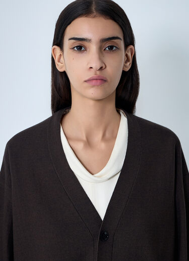 Asymmetric Cardigan Lemaire Asymmetric Cardigan Brown lem0262008