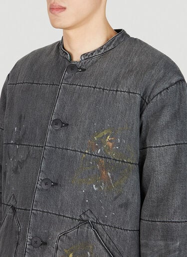 Liberaiders Paint Splatter Denim Jacket Grey lib0151003