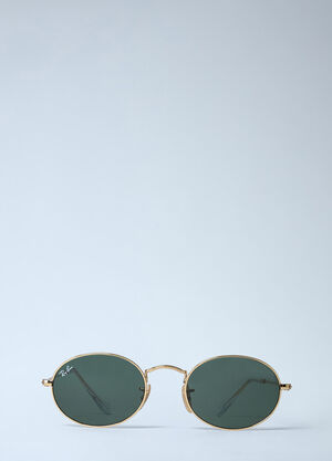 Ray-Ban Oval Sunglasses Gold lrb0362006
