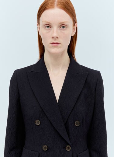 울 혼방 더블 브레스트 블레이저 Max Mara 울 혼방 더블 브레스트 블레이저 네이비 max0255021
