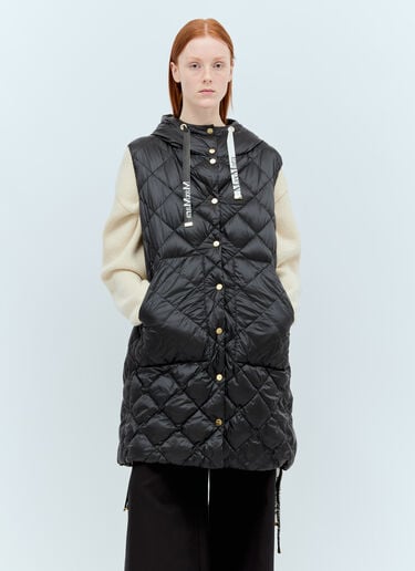 롱 패딩 마감 질레 Max Mara 롱 패딩 마감 질레 블랙 max0255058