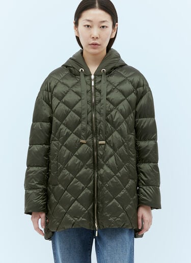 리버시블 퀼팅 마감 후드 재킷 Max Mara 리버시블 퀼팅 마감 후드 재킷 그린 max0255060