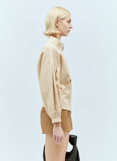 Logo Jacquard Bomber Jacket Max Mara Logo Jacquard Bomber Jacket Beige max0256003