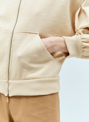Logo Jacquard Bomber Jacket Max Mara Logo Jacquard Bomber Jacket Beige max0256003