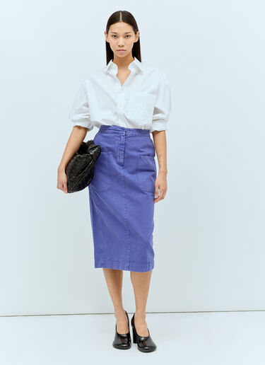 Max Mara 캔버스 펜슬 스커트 퍼플 max0256067