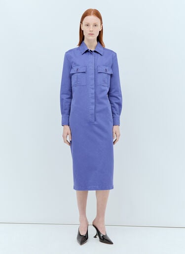 Canvas Shirt Dress Max Mara Canvas Shirt Dress Purple max0256071