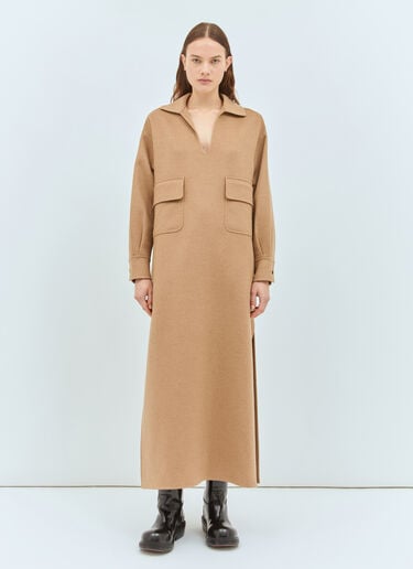 Max Mara 카멜 헤어 맥시 카프탄 원피스 카멜 max0258036