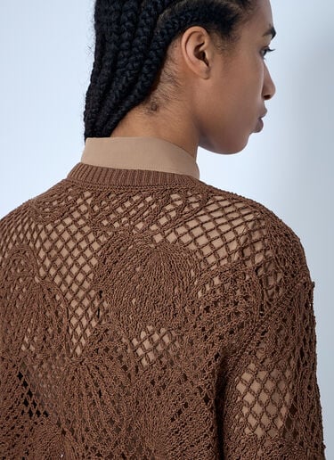 Crochet Sweater Max Mara Crochet Sweater Brown max0260008