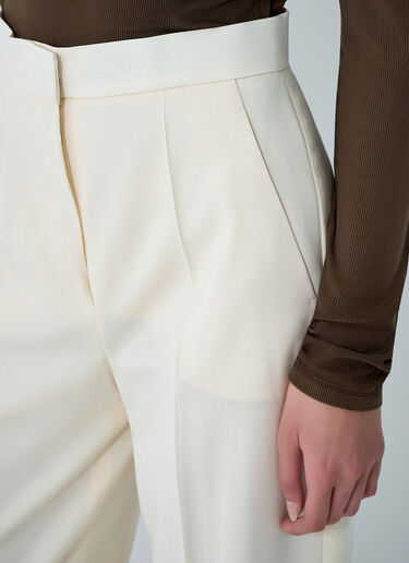 Max Mara Tailored Wool Pants Ivory max0261003