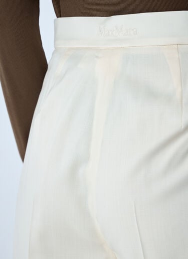 Max Mara Tailored Wool Pants Ivory max0261003