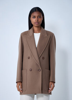 Max Mara Deletta Short Coat Brown max0261019