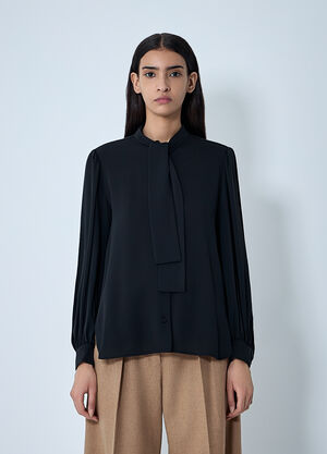 Max Mara Silk Shirt Black max0262005
