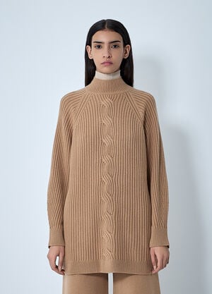 Max Mara Wool-And-Cashmere-Blend Sweater Camel max0262010