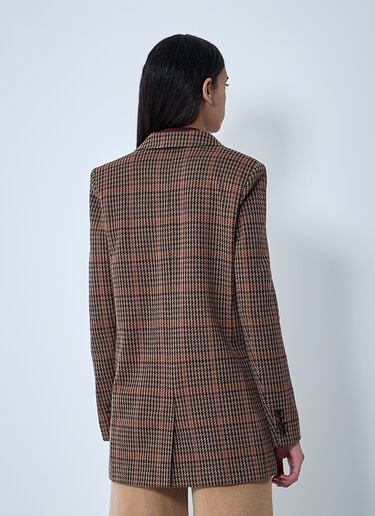 Check Double-Breasted Blazer Max Mara Check Double-Breasted Blazer Brown max0262017