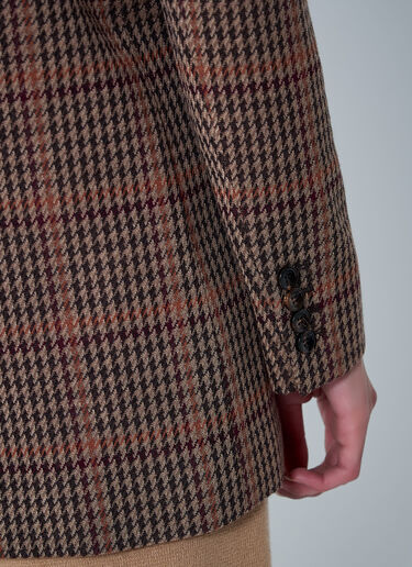 Check Double-Breasted Blazer Max Mara Check Double-Breasted Blazer Brown max0262017