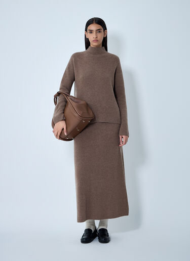 Max Mara Cashmere-Blend Skirt Brown max0262027