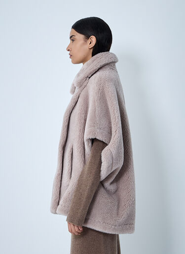 Max Mara Burshed Wool Poncho Beige max0262031
