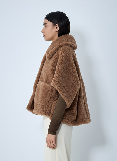 Max Mara Burshed Wool Poncho Camel max0262032