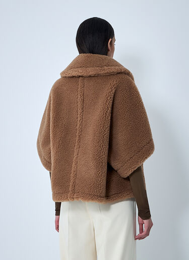 Max Mara Burshed Wool Poncho Camel max0262032