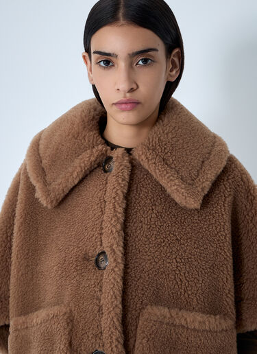 Max Mara Burshed Wool Poncho Camel max0262032