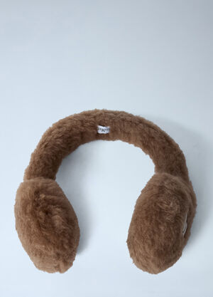 Max Mara Logo Motif Ear Muffs Camel max0262037