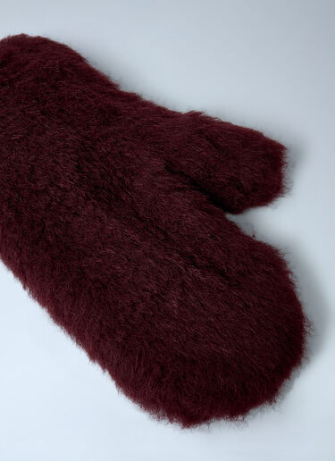 Max Mara Ombrato Gloves Burgundy max0262038