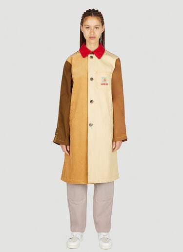 拼色大衣 Marni x Carhartt 拼色大衣 棕色 mca0250006