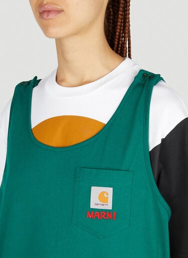 徽标贴饰 Bib T 恤 Marni x Carhartt 徽标贴饰 Bib T 恤 绿色 mca0250015
