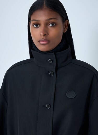 Moncler x EE72 by Edward Enninful Winifred Long Windbreaker Jacket Black mee0262003