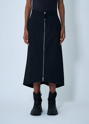 Moncler x EE72 by Edward Enninful Zip-Up Midi Skirt Black mee0262005