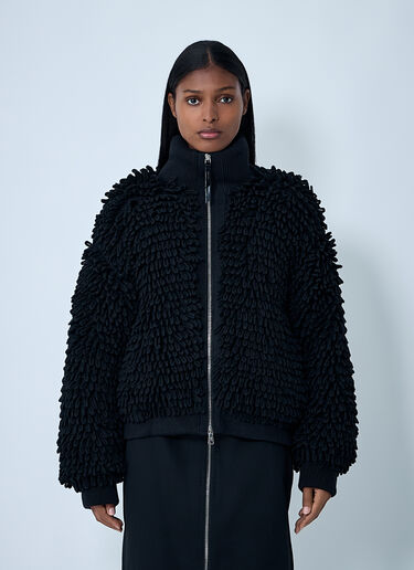 Textured Wool-Blend Cardigan Moncler x EE72 by Edward Enninful Textured Wool-Blend Cardigan Black mee0262008