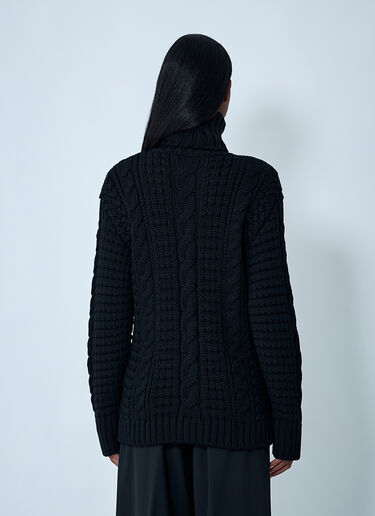 Cable Knit Sweater Moncler x EE72 by Edward Enninful Cable Knit Sweater Black mee0262009