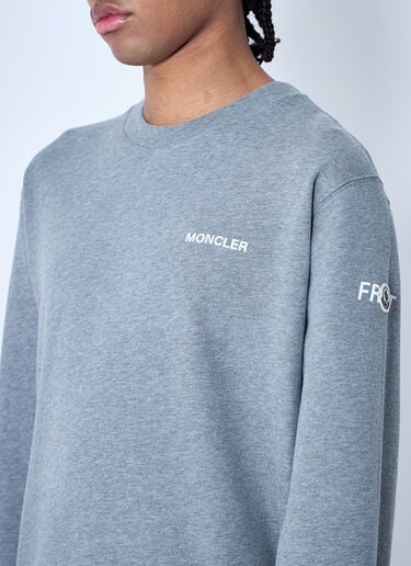 徽标图案运动衫 Moncler x FRGMT Hiroshi Fujiwara 徽标图案运动衫 灰色 mfr0160058