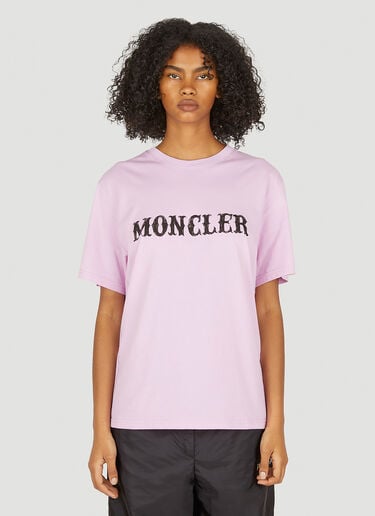 로고 프린트 T-셔츠 7 Moncler FRGMT Hiroshi Fujiwara 로고 프린트 T-셔츠 핑크 mfr0251009