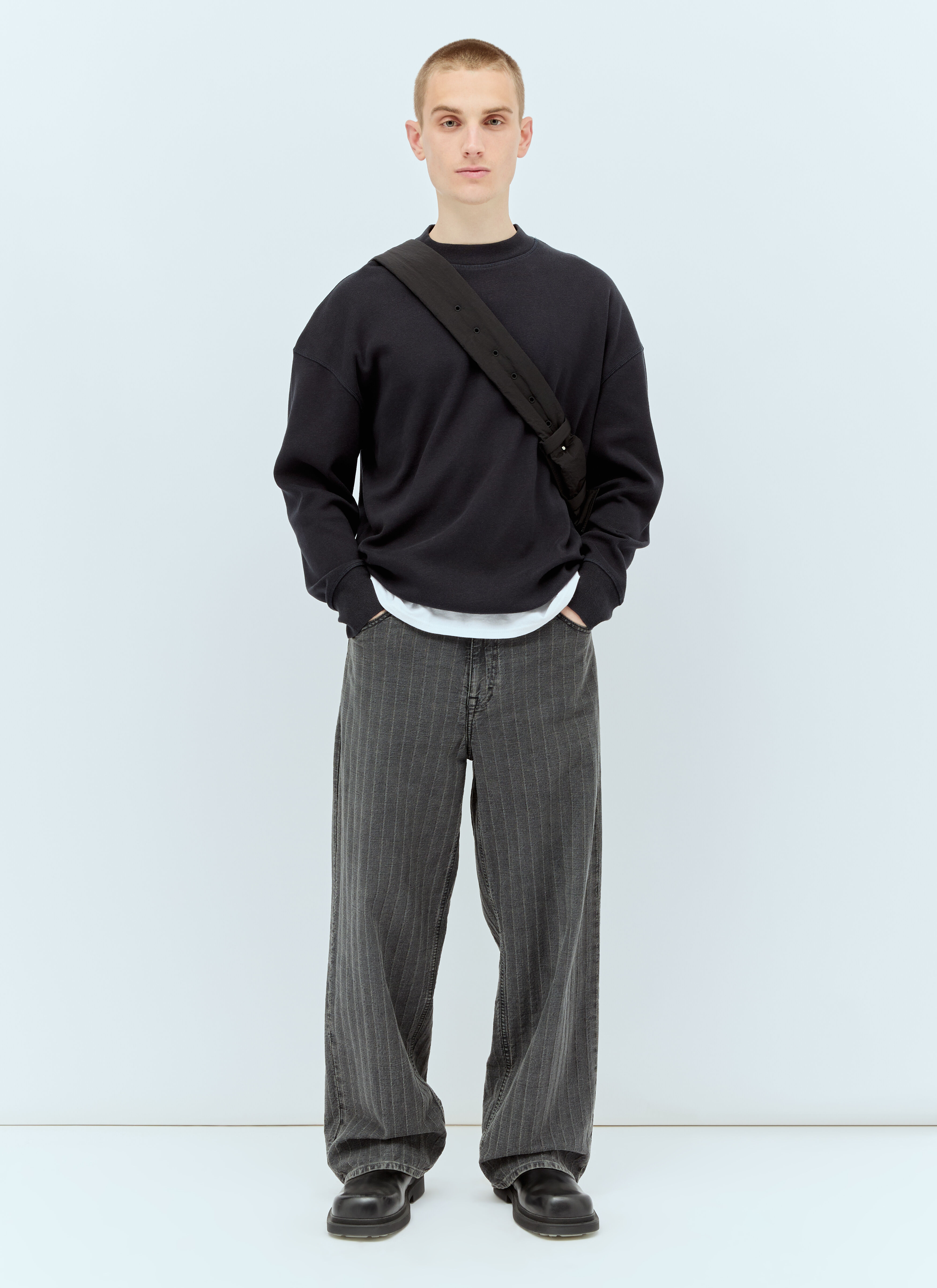MHL by Margaret Howell Men's' Thermal Sweatshirt in Black