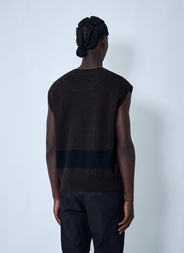 Block Stripe Knitted Vest MHL Block Stripe Knitted Vest Brown mhl0160004