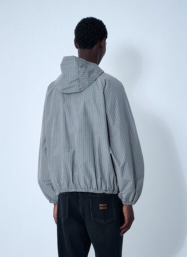 Check Hooded Jacket Miu Miu Check Hooded Jacket Grey miu0161001