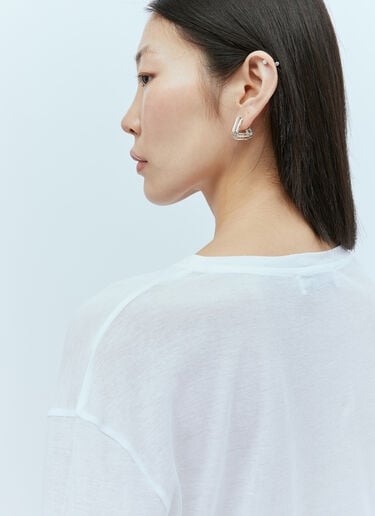 Logo Patch T-Shirt Miu Miu Logo Patch T-Shirt White miu0254009