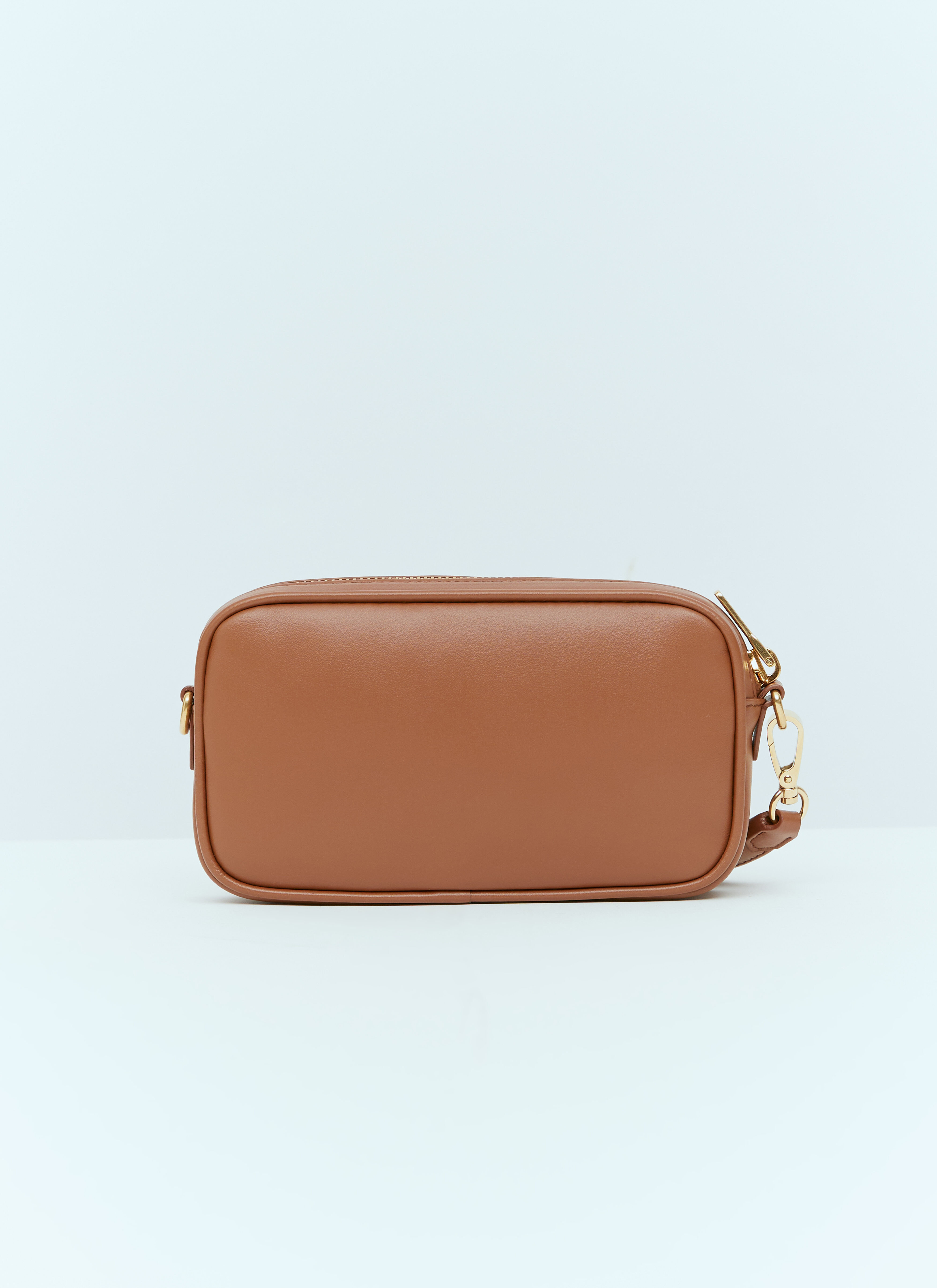 Miu Miu Women's' Embossed Logo Leather Pouch in Brown | LN-CC®