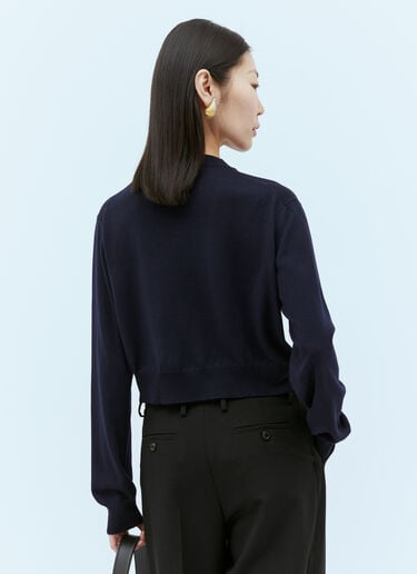 Wool Crewneck Sweater Miu Miu Wool Crewneck Sweater Navy miu0254080