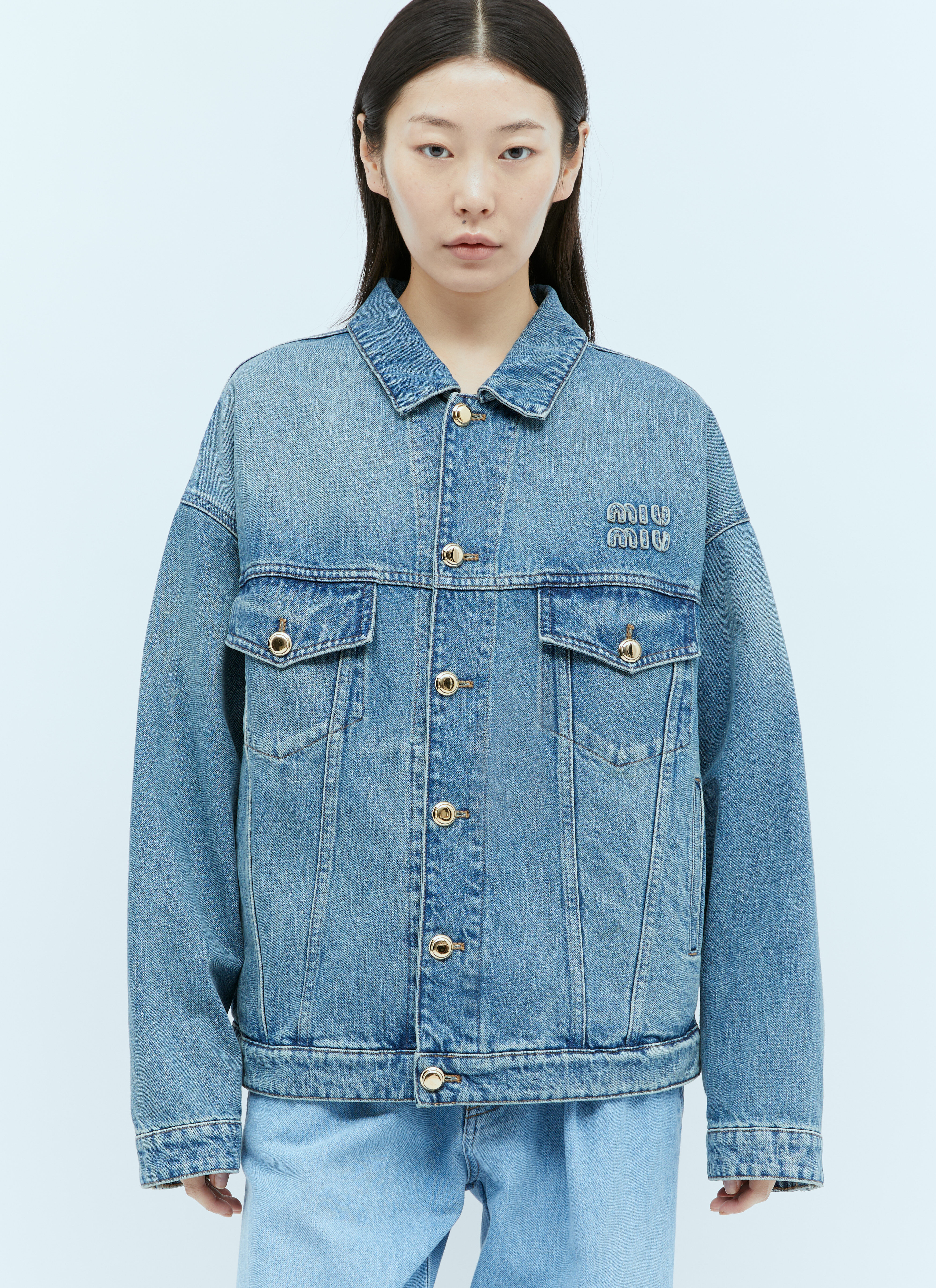 ジャケット MIU MIU BLUE COTTON DENIM JACKET 25015002_55173583_600.jpg