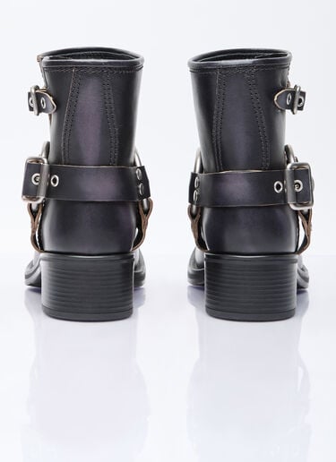 Miu Miu 复古皮靴 黑 miu0256049