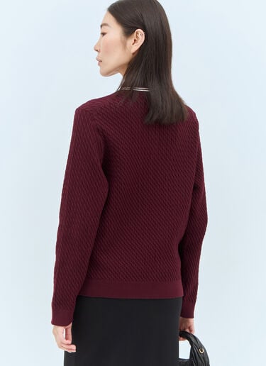 绞花针织 Polo 衫 Miu Miu 绞花针织 Polo 衫 红色 miu0257003