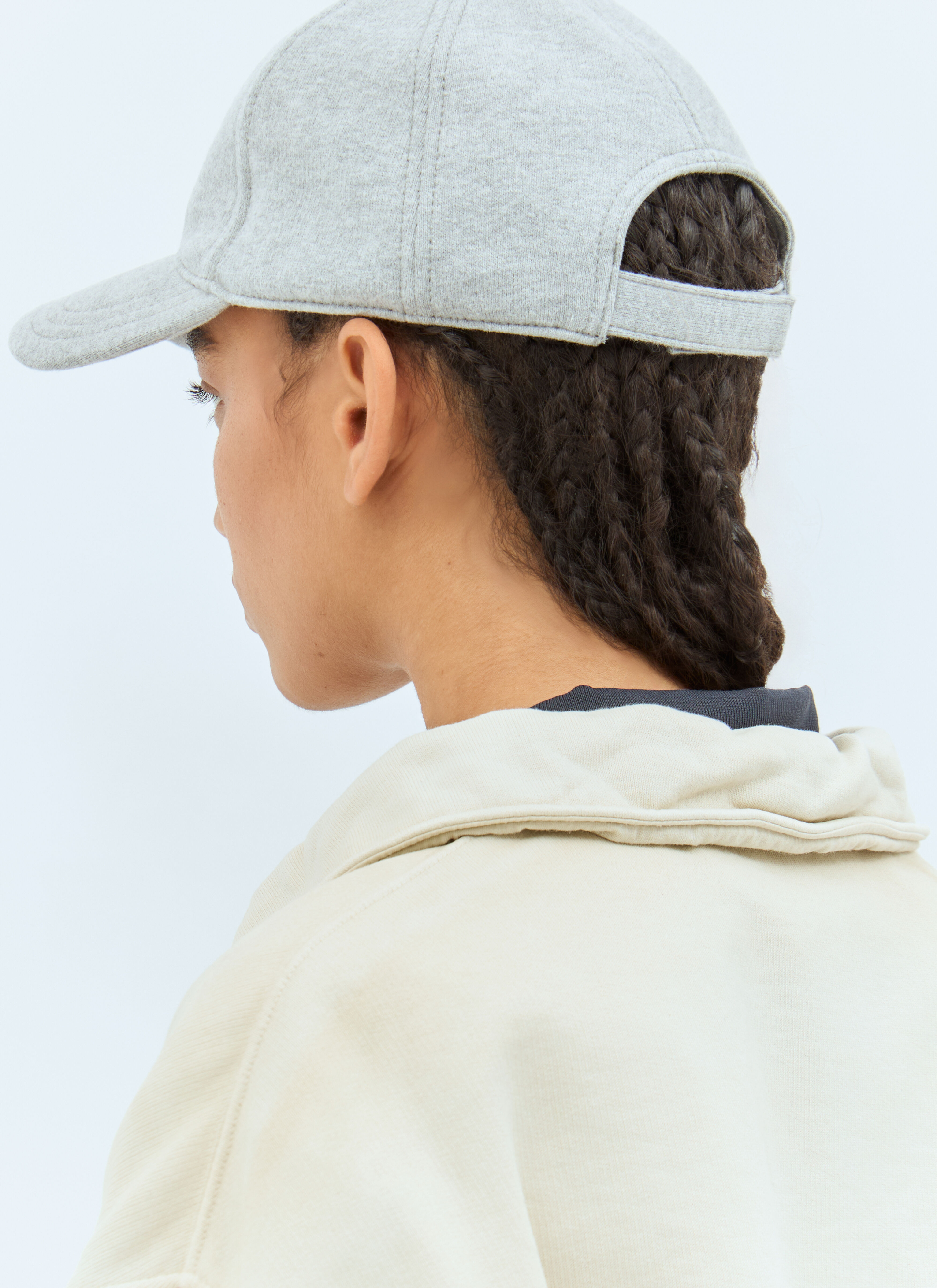 Miu Miu Women's' Logo Patch Baseball Cap in Grey | LN-CC®